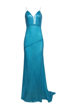 Alex Perry sequin-embellished gown - Blue