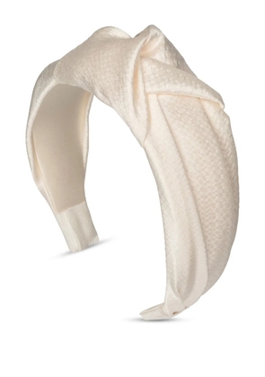 Jennifer Behr Samaya Hammered Silk headband - Neutrals