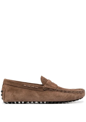 Tod's suede penny loafers - Brown