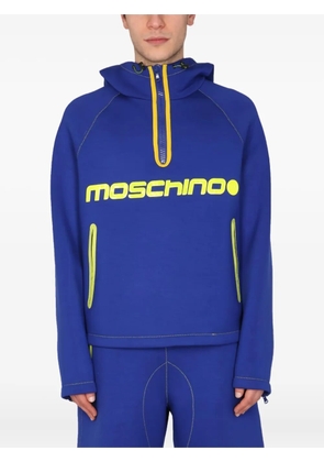 Moschino logo-print hoodie - Blue