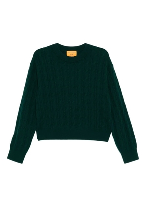Guest In Residence cable collegiate sweatshirt - Green
