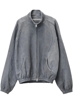 Alexander Wang leather track jacket - Grey