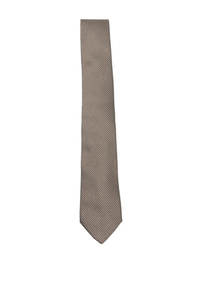 Dell'oglio patterned tie - Brown