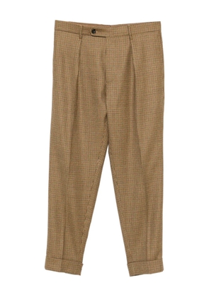 Berwich Chiaia pleated check trousers - Neutrals