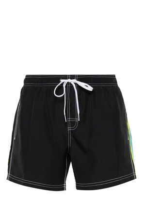 Sundek rainbow-patch swim shorts - Black