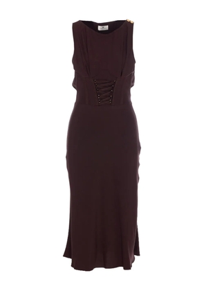 Elisabetta Franchi corset-style dress - Brown