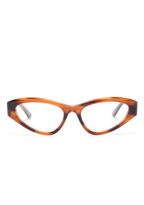Balenciaga Eyewear logo-print glasses - Brown