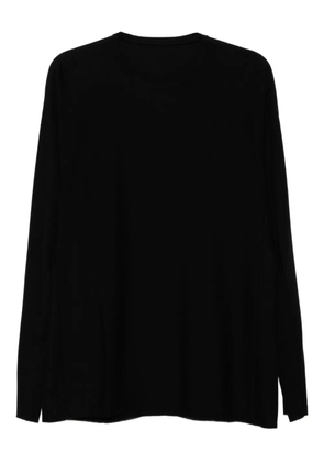 Devoa raw-cut cotton T-shirt - Black