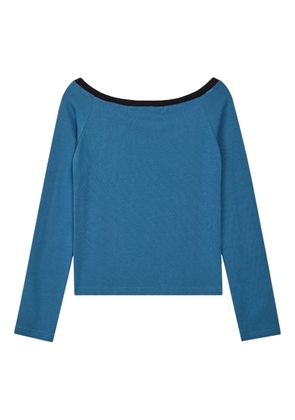 Rest&Recreation off-the-shoulder long-sleeve top - Blue