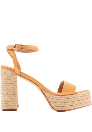 Andrea Gomez 40mm leather platform sandals - Brown