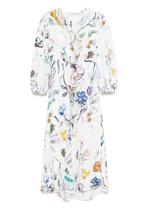 Dorothee Schumacher Floral Power midi dress - White