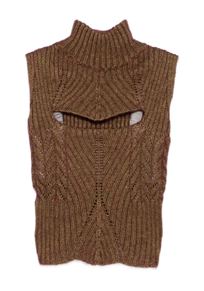 Vivienne Westwood Mary Corset high-neck cut-out top - Gold