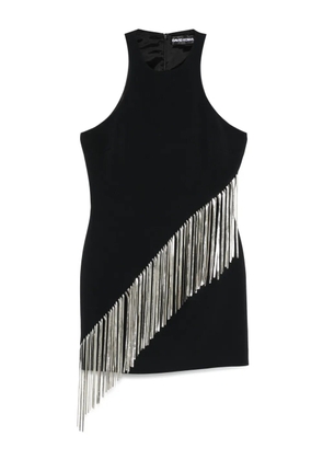 David Koma fringed dress - Black