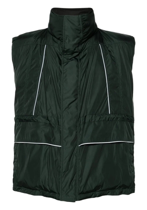 Balenciaga logo-print puffer vest - Green