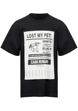 MM6 Maison Margiela Lost My Pet cotton T-shirt - Black
