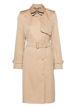 Burberry gabardine trench coat - Neutrals