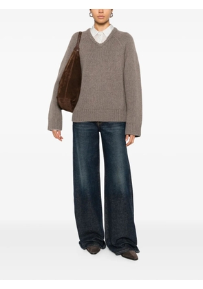 Lisa Yang Oia V-neck sweater - Brown