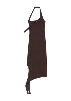 Courrèges halterneck asymmetric dress - Brown