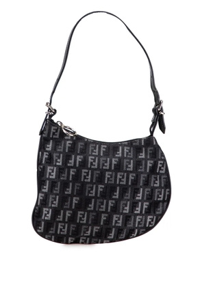 Fendi Pre-Owned 2000-2010 Zucchino Denim Oyster shoulder bag - Black