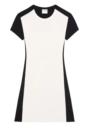 Courrèges contrast-frame cotton mini dress - Black