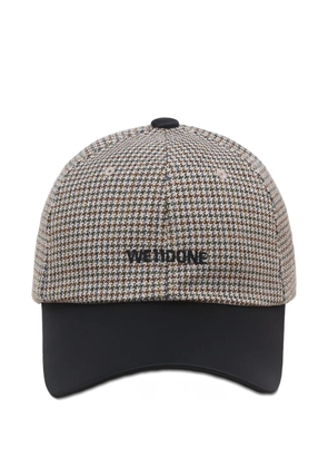 We11done houndstooth baseball cap - Black