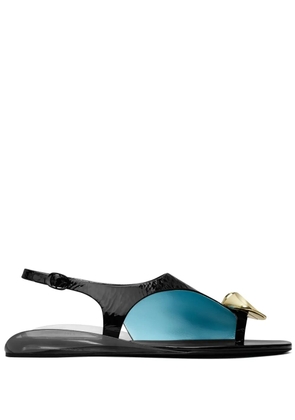 Tory Burch Patos stone-embellished leather sandals - Black