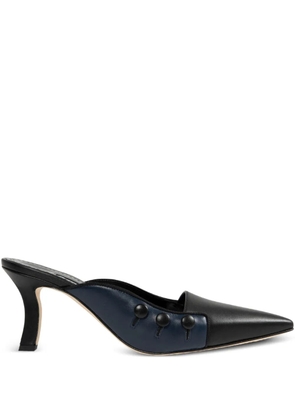 Manolo Blahnik 70mm Stateira mules - Blue