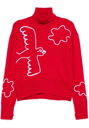 Rossignol x JCC turtleneck sweater - Red