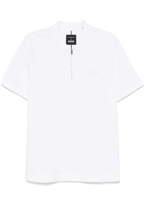 BOSS x Porsche rubberized-logo polo shirt - White