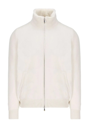 Svevo high-neck virgin wool jacket - Neutrals