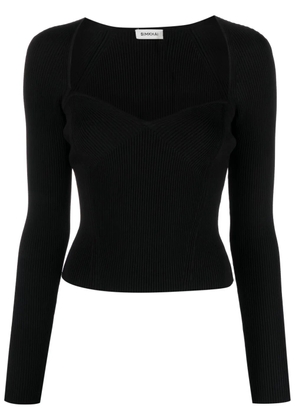 Simkhai Giuliana sweetheart-neck jumper - Black