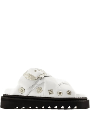 Toga Pulla studded slides - White