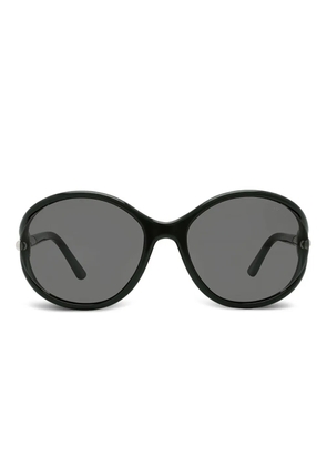 TOM FORD Eyewear round-frame semi-rim sunglasses - Black