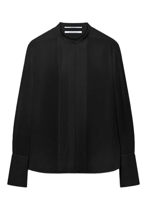 Another Tomorrow pleated tuxedo shirt - Black