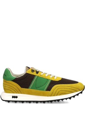 Philippe Model Paris suede-panel mesh sneakers - Yellow