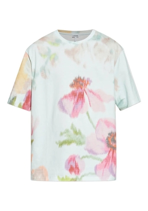 LOEWE floral-print cotton T-shirt - Blue