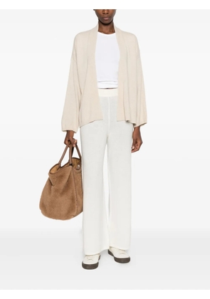 DIXIE ribbed-trim cardigan - Neutrals