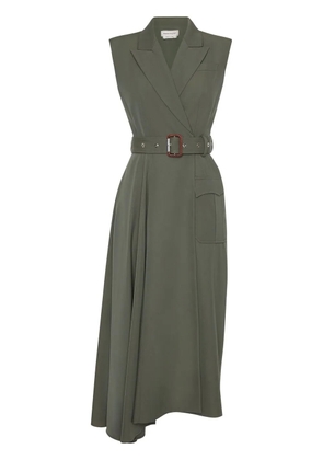 Alexander McQueen tailored wool midi dress - Green