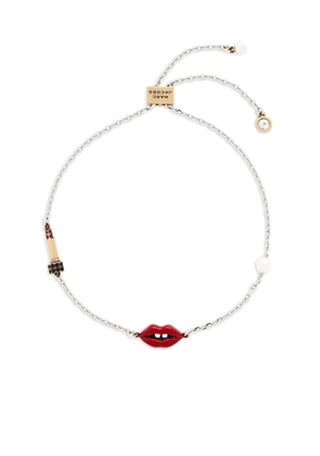 Marc Jacobs lip-detail slider-fastening bracelet - Silver