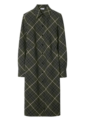 Burberry check-print shirt dress - Grey