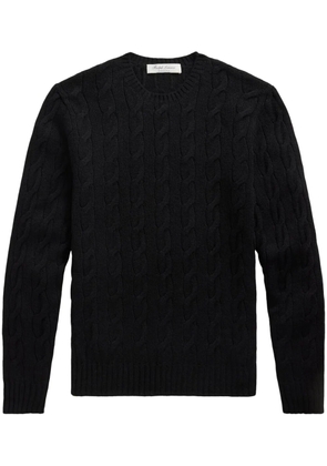 Ralph Lauren Purple Label cable-knit cashmere jumper - Black