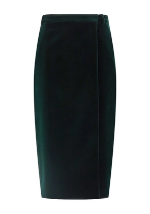 Saint Laurent velvet midi skirt - Green