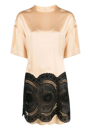 Stella McCartney lace-embroidered minidress - Neutrals