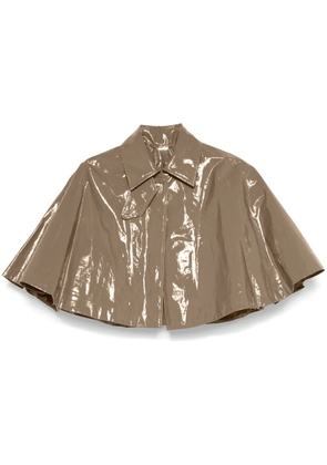 Chloé lacquered short cape - Brown