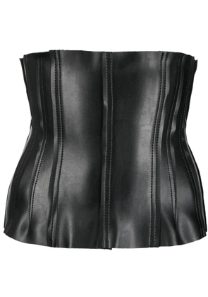 Norma Kamali Grace patent-finish corset - Black