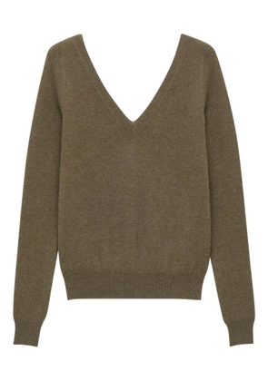 Saint Laurent V-neck cashmere sweater - Brown