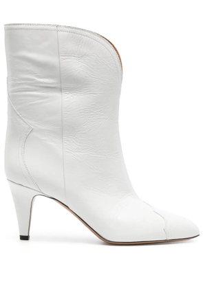 ISABEL MARANT Dytho 30mm leather boots - White