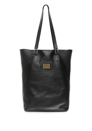 Amir Slama logo-plaque tote bag - Black