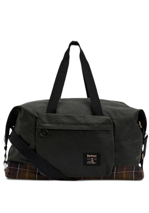 Barbour tartan-panel holdall - Grey