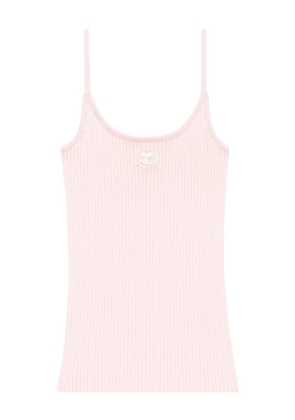 Courrèges Reedition ribbed tank top - Pink